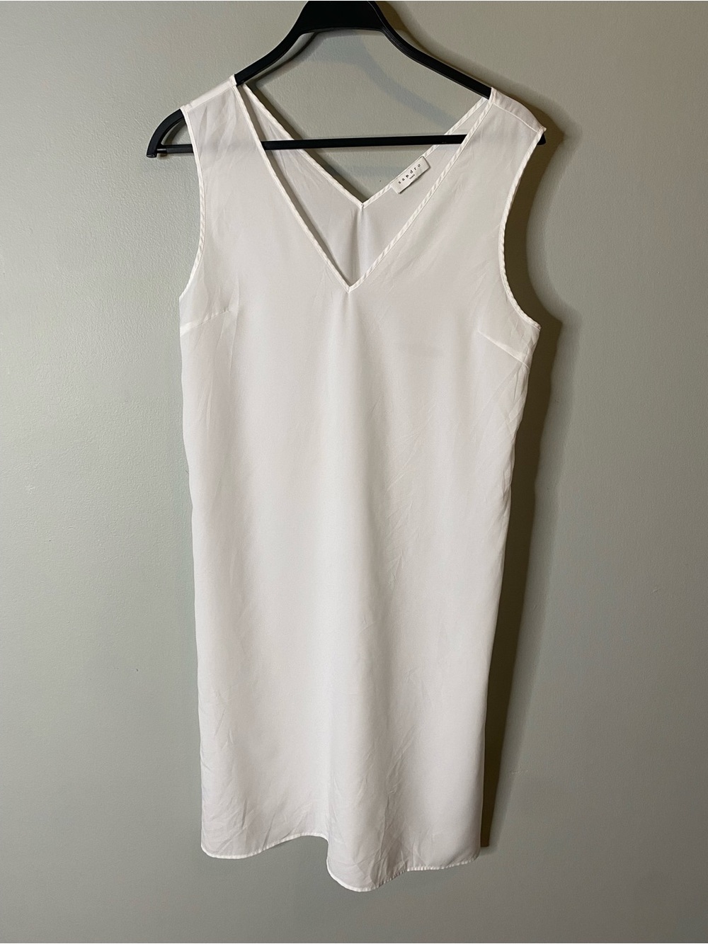 Sandro White Sleeveless Slip Dress